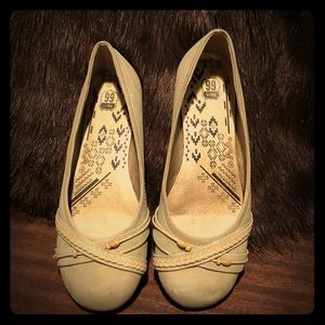 Tan ballet flats